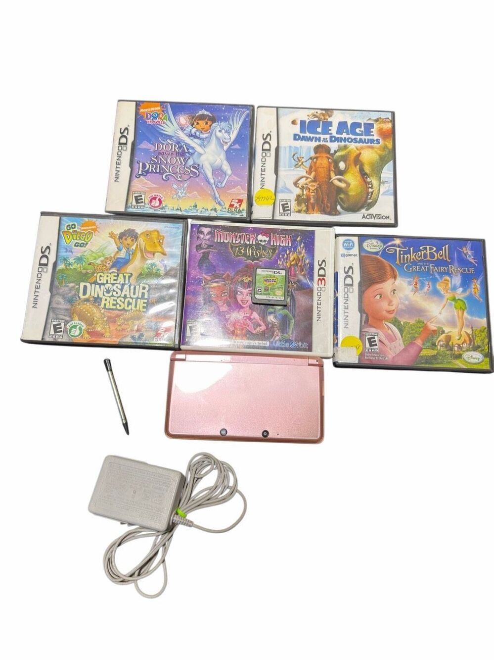 Pink Nintendo 3ds Bundle With 7 Games